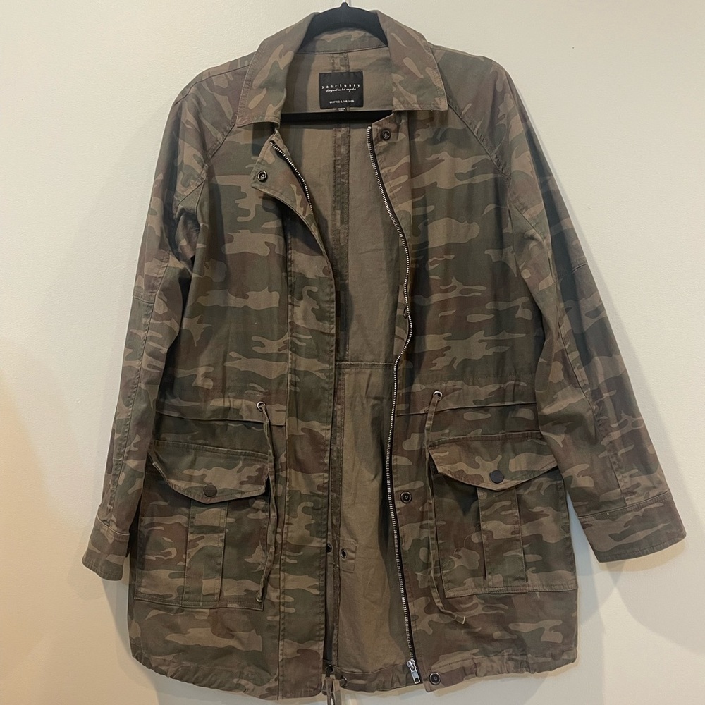 Sanctuary oversized camo jacket